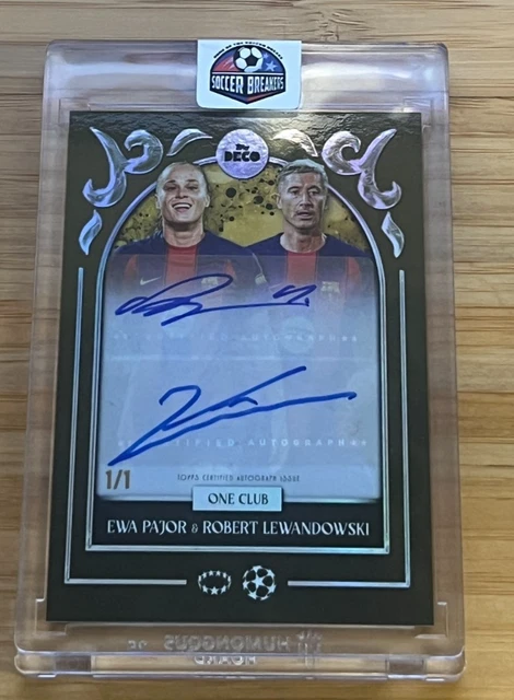 2025-26 Topps DECO UCC Ewa Pajor & Robert Lewandowski One Club Dual Auto #1/1