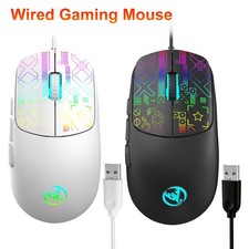 RGB Gaming Mouse USB Wired Mice Ergonomic Adjustable DPI 6 Buttons for PC Laptop