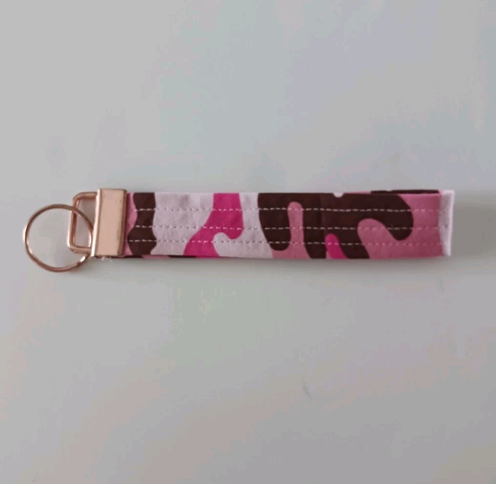Handmade Fabric Key Fob Wristlet Lanyard for Keys Phone Purse 4.5 Inch