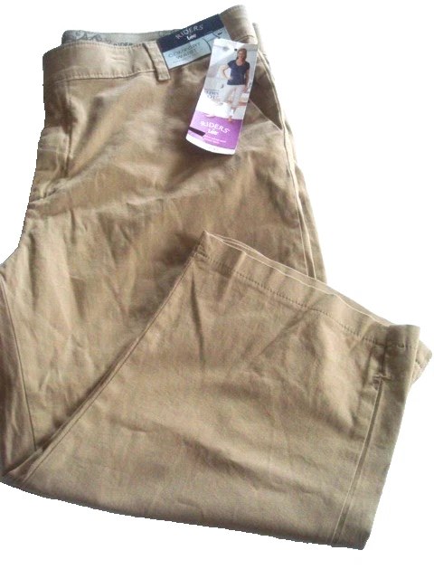 Ladies Capri Pants Tan Size 18 Riders by Lee NEW