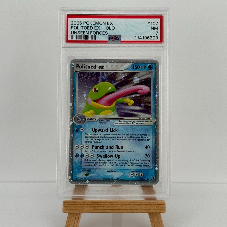 Politoed Ex Holo 2005 Pokemon Ex Unseen Forces #107 PSA 7 Near Mint