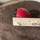 Red & Green Glass Strawberry Decorative Fruit Figurine Accent, 1-Pack — photo 5