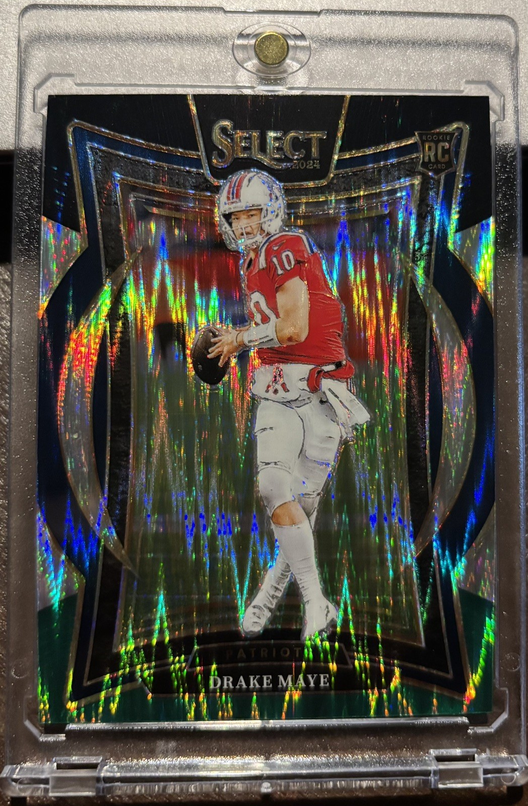 2024 Panini Select Concourse Black and Green Shock DRAKE MAYE (RC) #27 Patriots