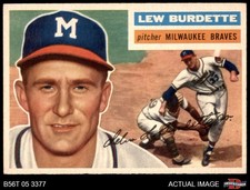 1956 Topps #219 Lew Burdette Braves 6 - EX/MT