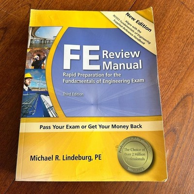 PPI FE Review Manual 3rd Ed Michael Lindeburg PE Fundamentals Engineering Exam
