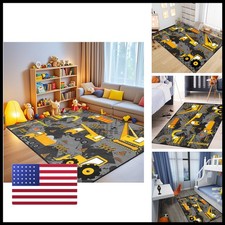 Cafcioyg Construction Rugs For Boys Room Play Mat For Cars And Trucks Kids Rugs