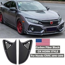 For Honda Civic Ox Horn Carbon Fiber 2016-21 Rear View Mirror Cover Cap Trim Usa