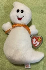 Vintage Ty Beanie Babies SPOOKY Ghost Stuffed Animal, 1995. Retired w/ Tags.