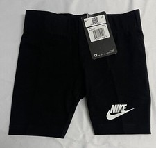 Nike Futura Bike Shorts Black White 36J063-023 Youth Girls Size 5 New With Tags