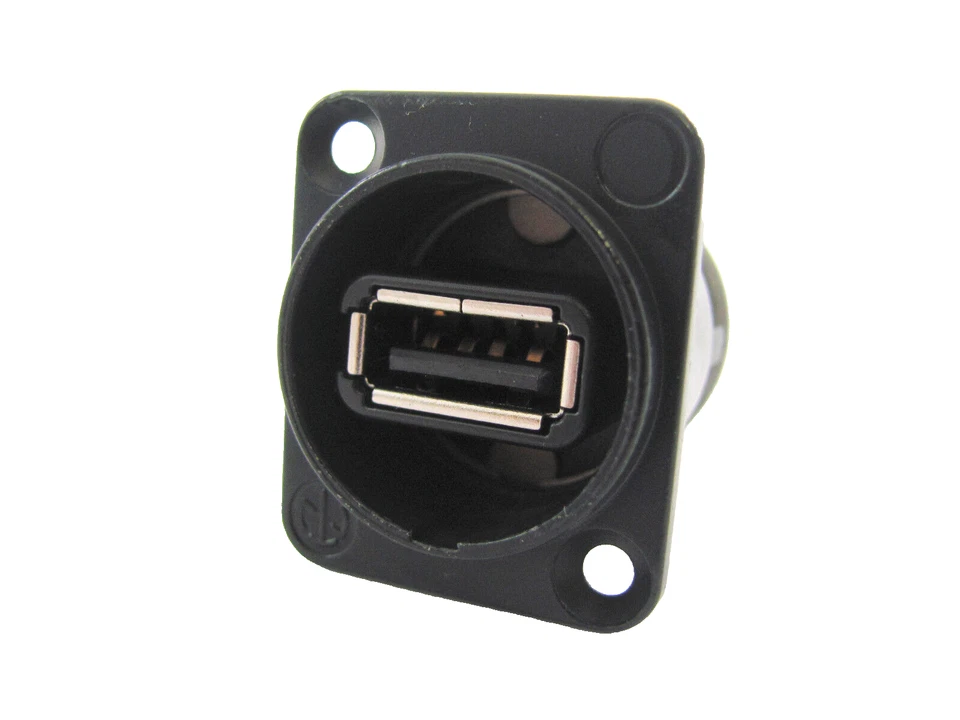 5x USB A/B cambiador de género/paso a través - montaje en panel - negro - Neutrik NAUSB-W-B Foto 2 de 4