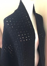 Handknit merino / cashmere blend SHAWL/WRAP/SCARF