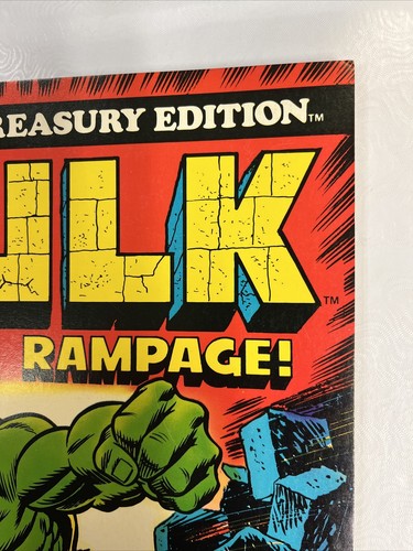 Marvel Comics Treasury Edition Hulk on the Rampage #5 (1975, Marvel) VF+- NM - Picture 3 of 10