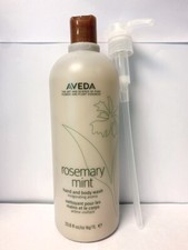 Aveda Rosemary Mint Hand And Body Wash Cap Damaged with Free Pump 33.8 Oz /1 L