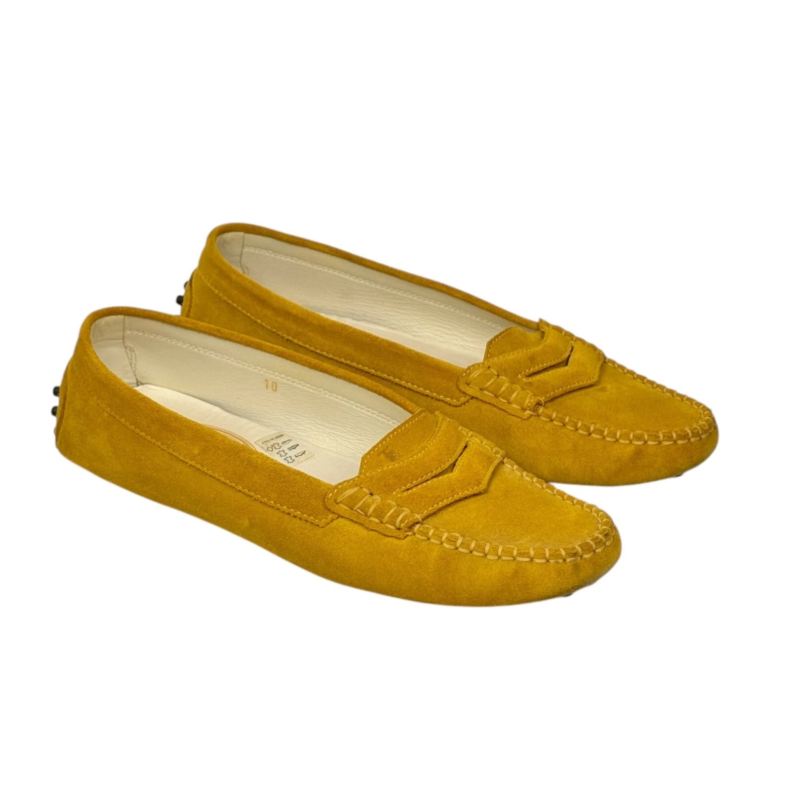 TOD’S Mocassini Tod's Gommino scamosciati taglia 10 giallo scarpe da guida mocassini vecchi so