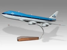 Boeing 747-200 KLM Royal Dutch Airlines Desk Wood Airplane New Model Large 1/150