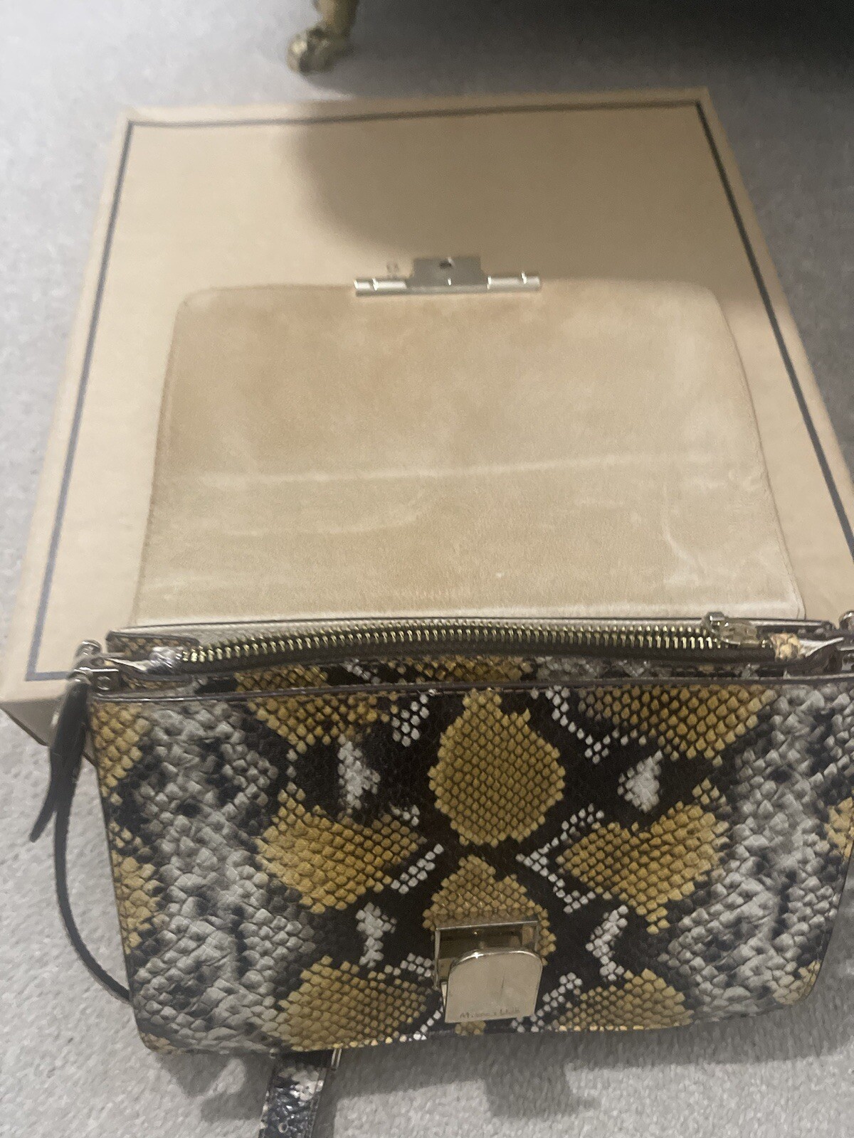 MASSIMO DUTTI designer snake pattern LEATHER wome… - image 5