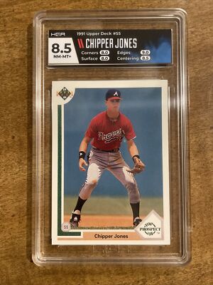 野球カード　アッパー 1991 Upper Deck Chipper Jones Top Prospect Rookie RC #55 | eBay