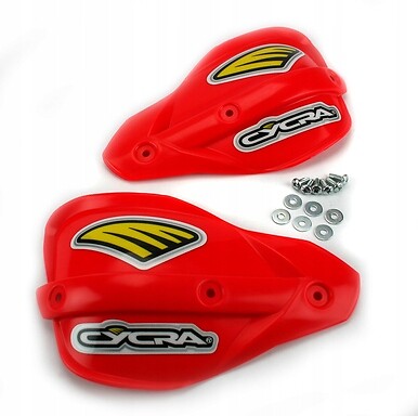 Plastiques de remplacement pour guidons Probend Enduro Cycra rouge en polymère injecté