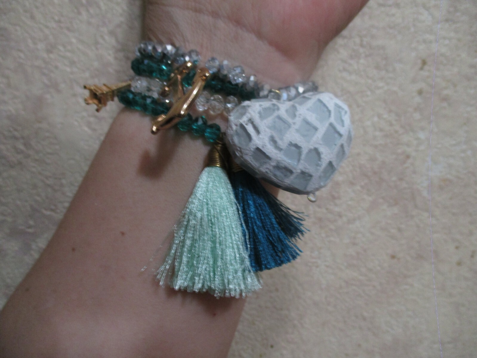 Set de 4 Pulseras Cristal Cortado artesanal. | eBay