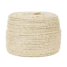 Golberg Twisted Sisal Rope Available in 1/4 5/16 3/8 1/2 3/4 and 1-inch Diame...