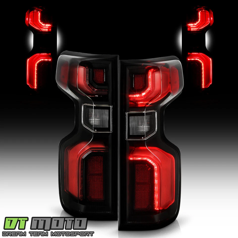 Luces traseras LED halógenas de actualización para Chevy Silverado 1500 incandescentes 2019-2023 Foto 3 de 4