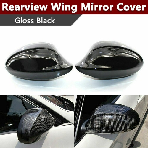 Black Side Wing Mirror Caps Cover M3 Style For BMW E90 E91 E92 E93 Facelifted AS