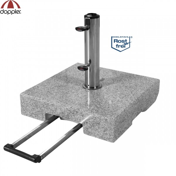 Kölle Grau Trolley Granit-Schirmständer, 45 X 45 Cm, 50 Kg, Mit Rollen - Bild 2