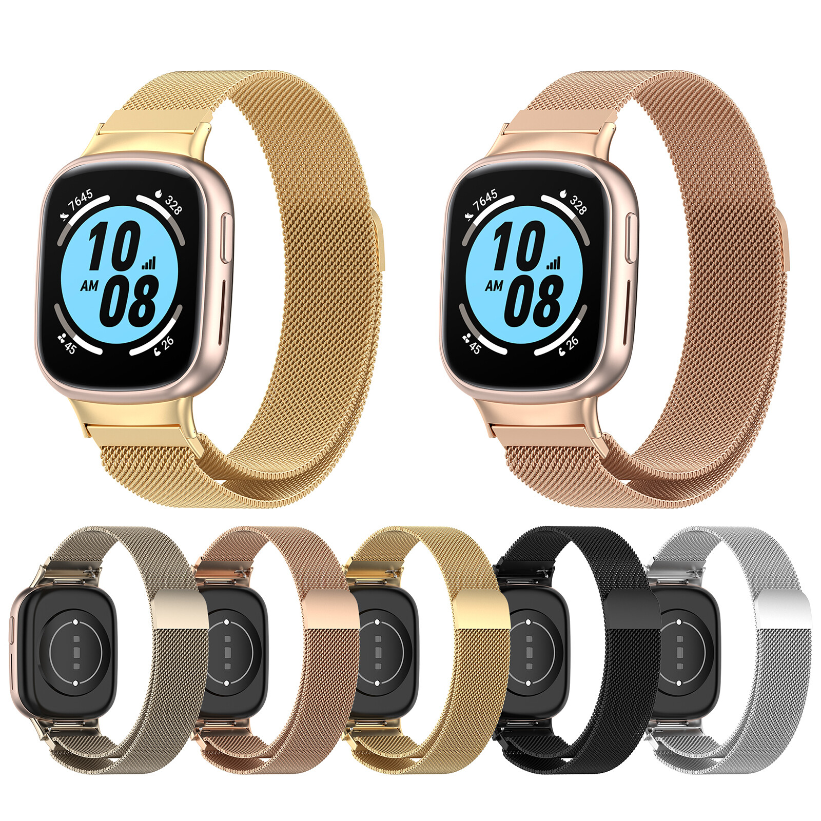 Watch Strap Milan Metal Strap Replacement Accessory for Honor Watch4 (TMA-L19)