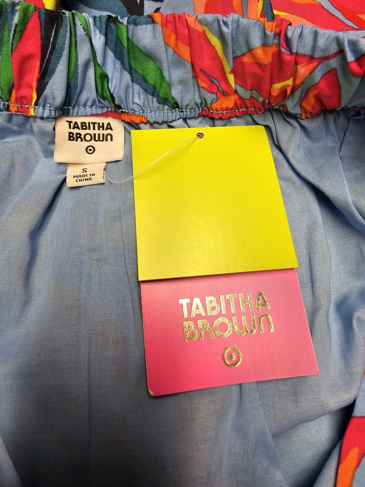 NWT Tabitha Brown Tropical Print Tiered Midi Skirt Size Small 