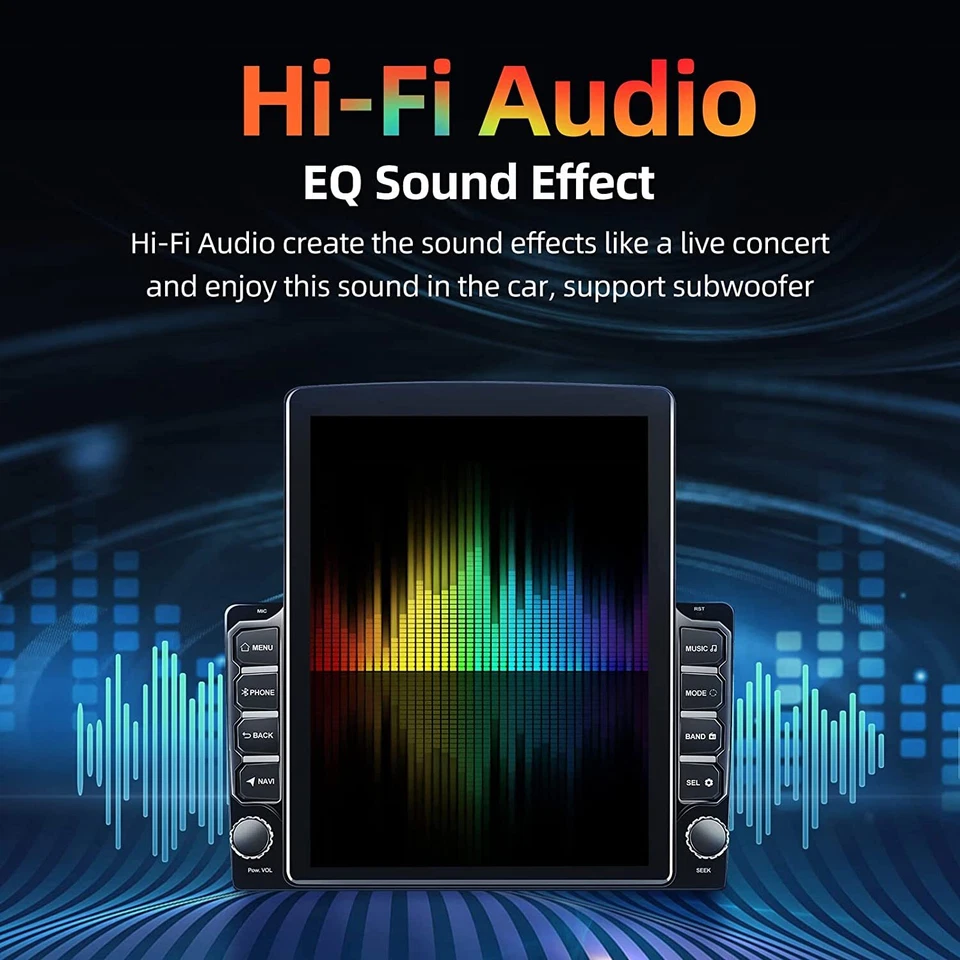 REPRODUCTOR DE RADIO ESTÉREO PARA AUTOMÓVIL CARPLAY 9.7" 2DIN ANDROID 12.0 GPS WIFI ANDROID CÁMARA AUTOMÁTICA Foto 3 de 4