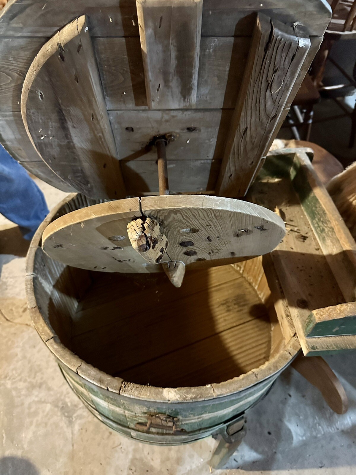 ANTIQUE Wooden Washing Machine Early 1900s VINTAGE eBay