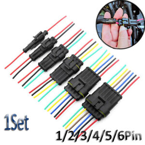 US 1Set 4 Pin Waterproof Car Motorcycle Electrical 1.8mm AWG Wire Connector Plug