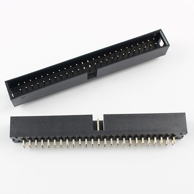10Pcs 2.54mm 2x25 Pin 50 Pin Straight Male Shrouded PCB Box header IDC Socket