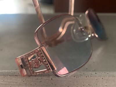 Vintage Versace Brille Rosé mit Strass, 10 - 62 B