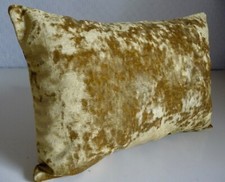 BRONZE / GOLD CRUSHED COTTON VELVET OBLONG CUSHION COVER Limited Stock
