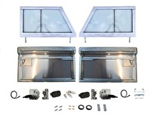 Galvanised Series 3 Front Door Anti Burst Kit For Land Rover - Full kit 2 Doors 