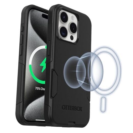 iPhone 15 Pro Slim Tough MagSafe Commuter Case in Black-image