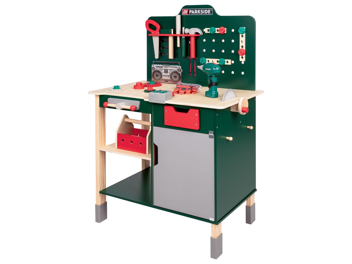 Kids Wooden Work Tool Bench Children's Workshop Workbench Parkside