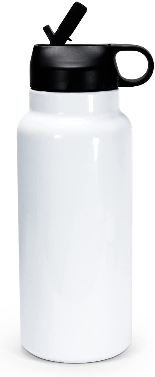 32 Oz Sublimation Blanks Tumbler White Sports Water Bottles, Double Wall  Vacuum | eBay