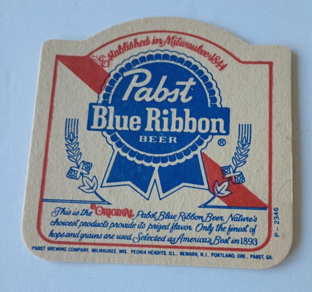 Vintage Pabst Blue Ribbon Double Sided beer Coasters eBay