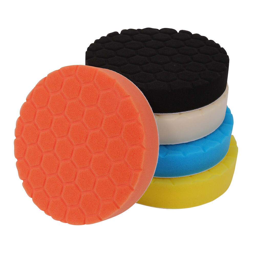 5PCS 6inch Buffing Sponge Polishing Pad Kit Waxing For Car Polisher