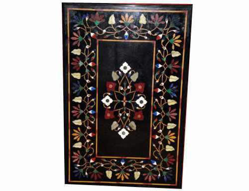 36x24 Inch Marble Coffee Table with Elegant Inlay for Living Room Home Garden Decor
