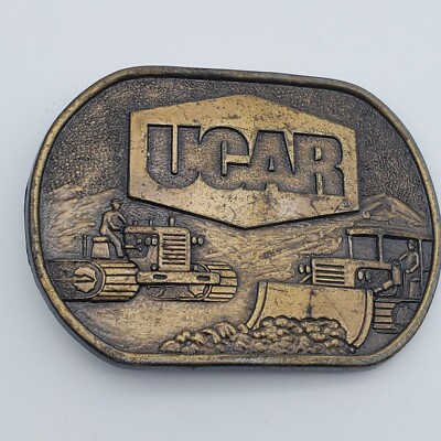 Vintage UCAR Bulldozer Belt Buckle Century Canada