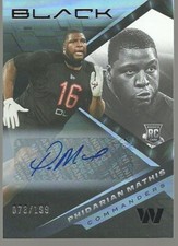 Phidarian Mathis  2022 Panini Black Auto Autograph Rookie R/C #073/199