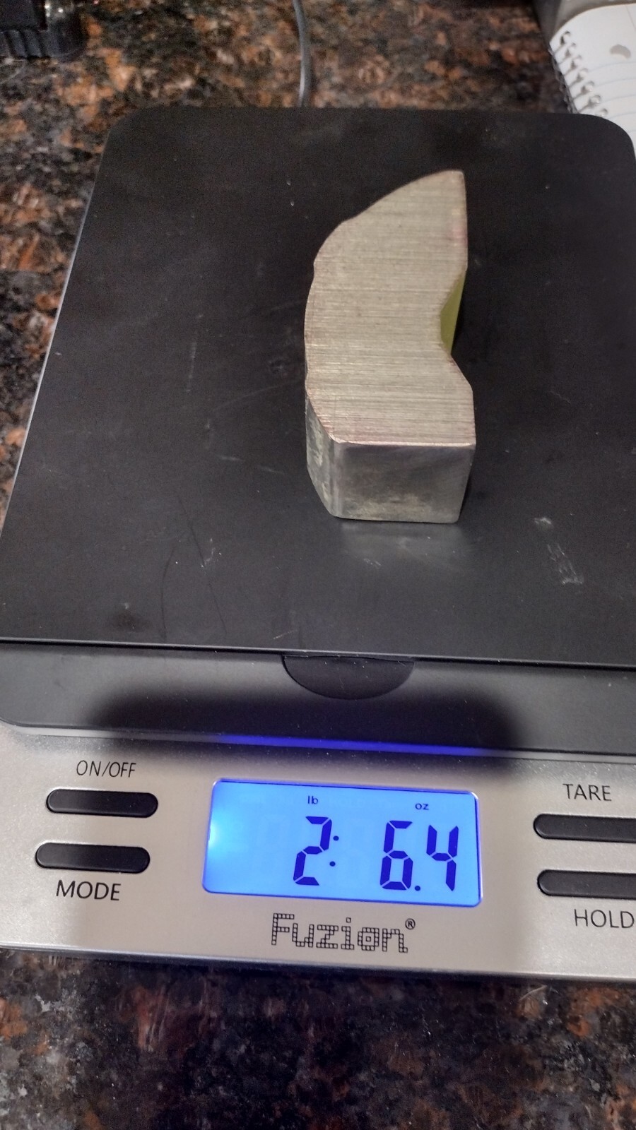 Tungsten Bucking Bar  Riveting use w/ Rivet Gun  Used.  2.65 LBS