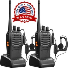2 Pack Set Long Range Walkie Talkie 3 Mile Two Way Radio Charge Waterproof