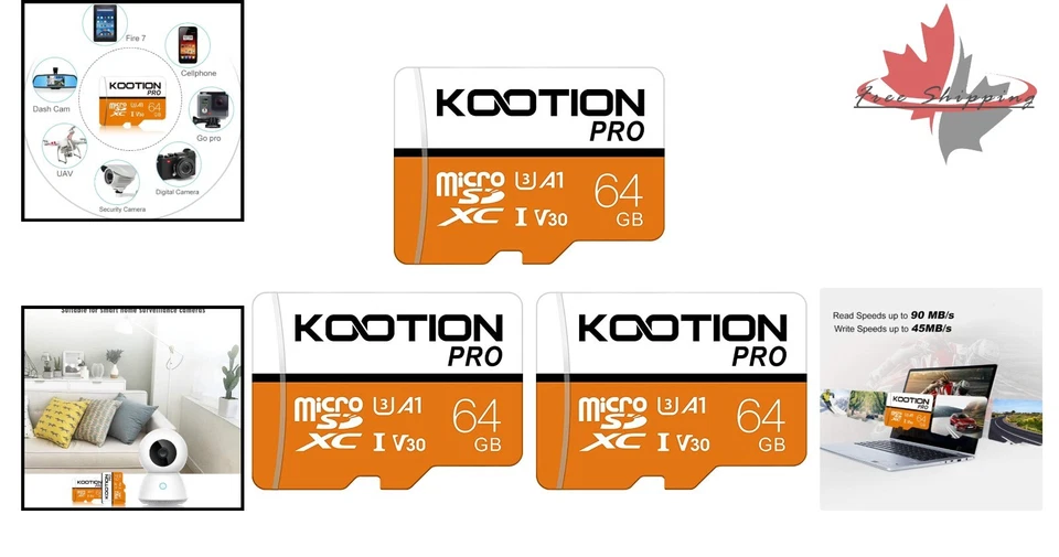 Reliable 64GB Micro SD Card - High Speed Transfer for Storage Expansion (3 Pack) Foto 2 de 4