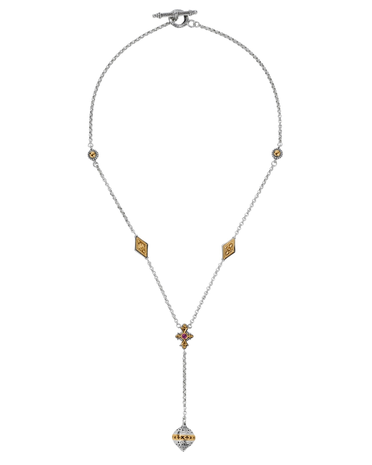 Колье Konstantino Dome из серебра и 18-каратного золота с корундом KOKJ493-538 цена 1690 долларов США 148690₽