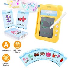 Electronic Talking Flash Cards 100 Sight Words 5.5In Toddler LCD Writing Tablet