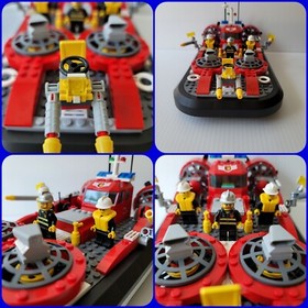 Lego 7944 CITY FIRE HOVERCRAFT Firefighter Boat